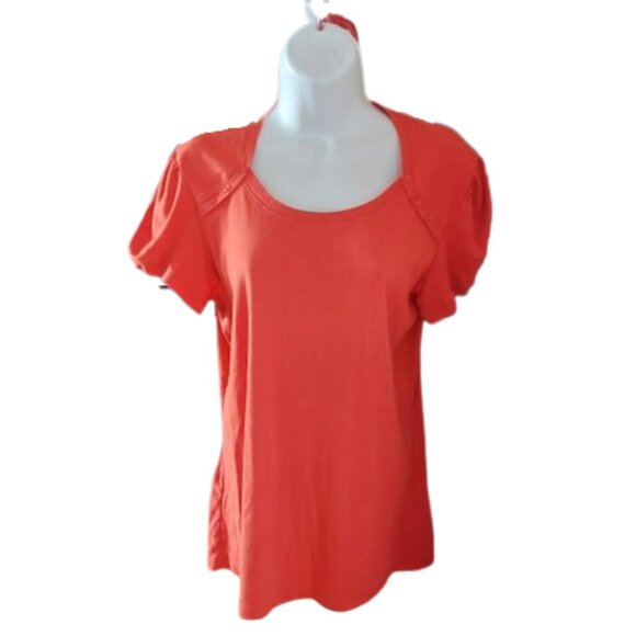 Orange Short Sleeve Shirt / T-Shirt Size 1X - Picture 3 of 4